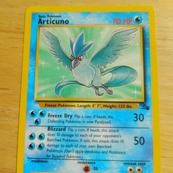 VLP WOTC Non Holo Unlimited Articuno 17/62 Fossil Pokemon Card
