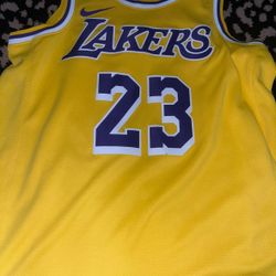 Real Lebron James (23) Lakers Jersey Men
