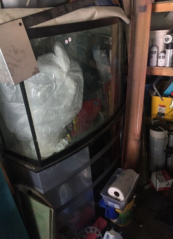 90 gal bow front reef ready tank by oceanic with stand