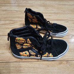 Vans Sk8 Hi Zip Back Pumpkin Halloween Glow in the Dark Kids / Size: 13.5