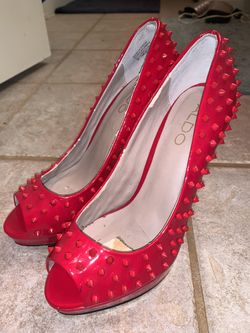 Aldo Spiked Red Heels