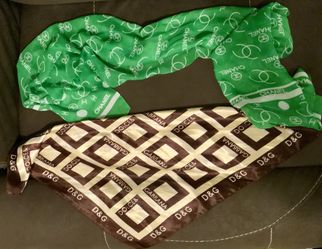 2 Lovely scarves . Real Eye Catchers. $20 For The Set Of Two.