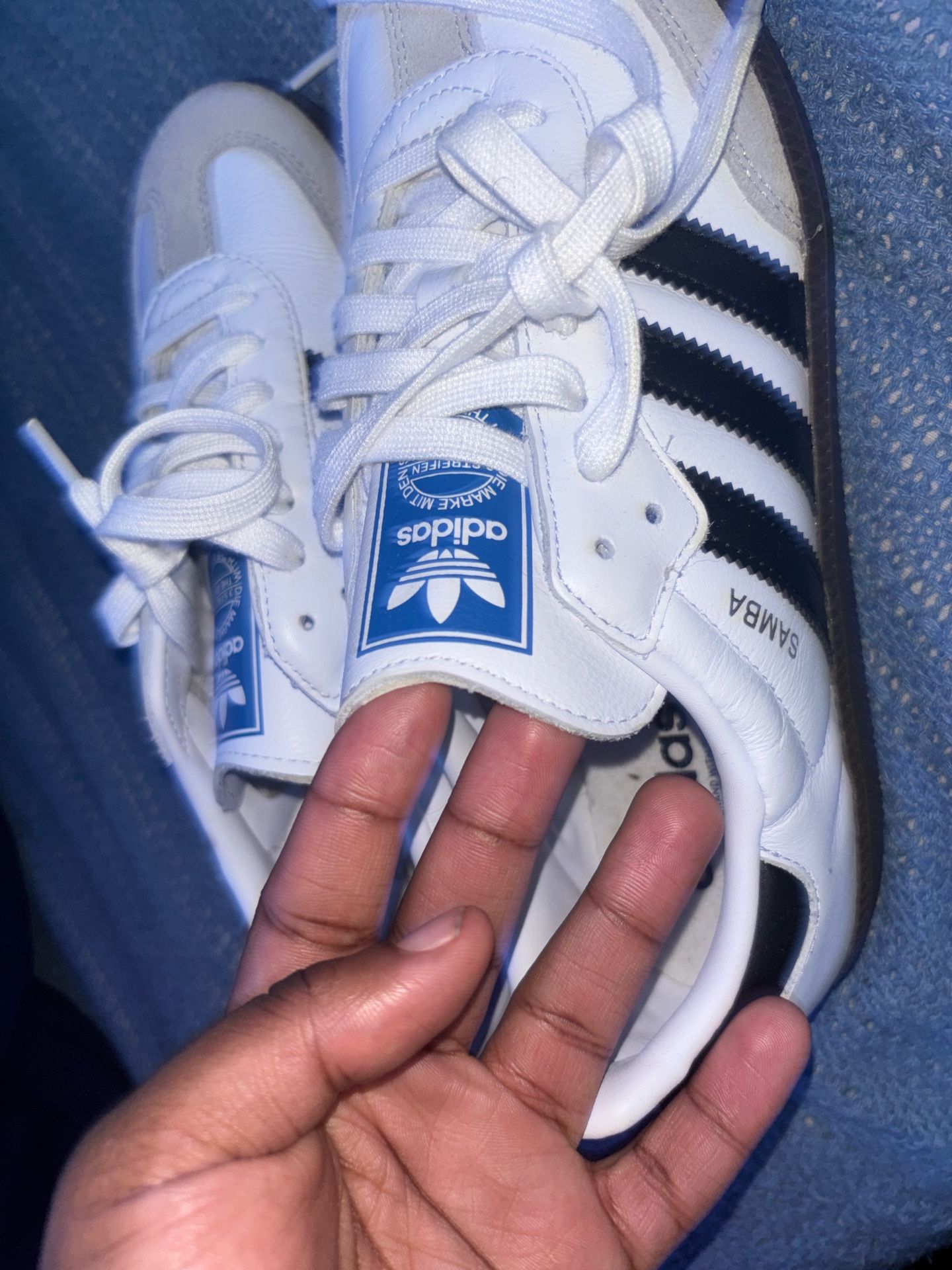 White And Blue Sambas 