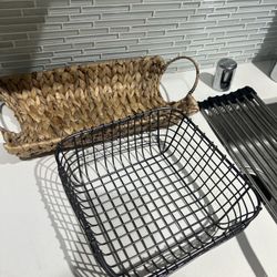 Decorative Baskets, Christmas Decor + Plants