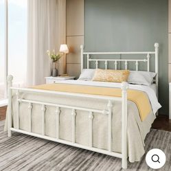 FULL SIZE Metal Platform Bed Frame with Victorian Headboard and Footboard,Noise-Free,No Box Spring Required   Full SIZE $80. CODE     O71  QU