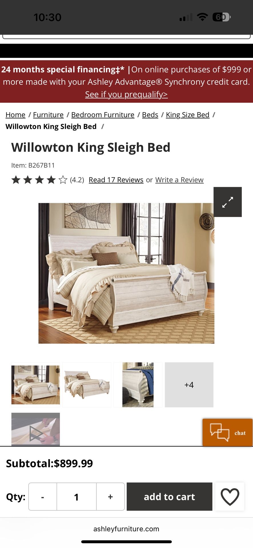King Bed frame And Matching Drawers