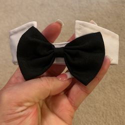 Medium Size New Dog Tuxedo Collar/Bow Tie
