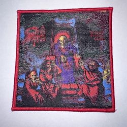 DEATH, SCREAM BLOODY GORE  # 3, SEW ON RED BORDER WOVEN PATCH