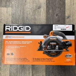 RIDGID R8656K 18V SubCompact Brushless 6-1/2” Circular Saw Kit 