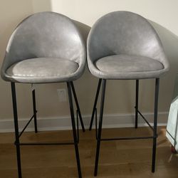 One (1) Grey Gray Bar Stool