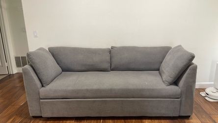 Gray Fabric convertible Sofa bed