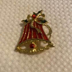Vintage Christmas Bell Pin