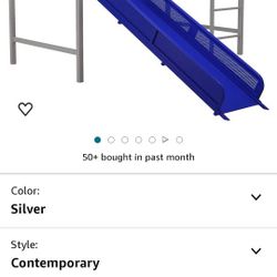 Metal Loft Bed with slide- Twin