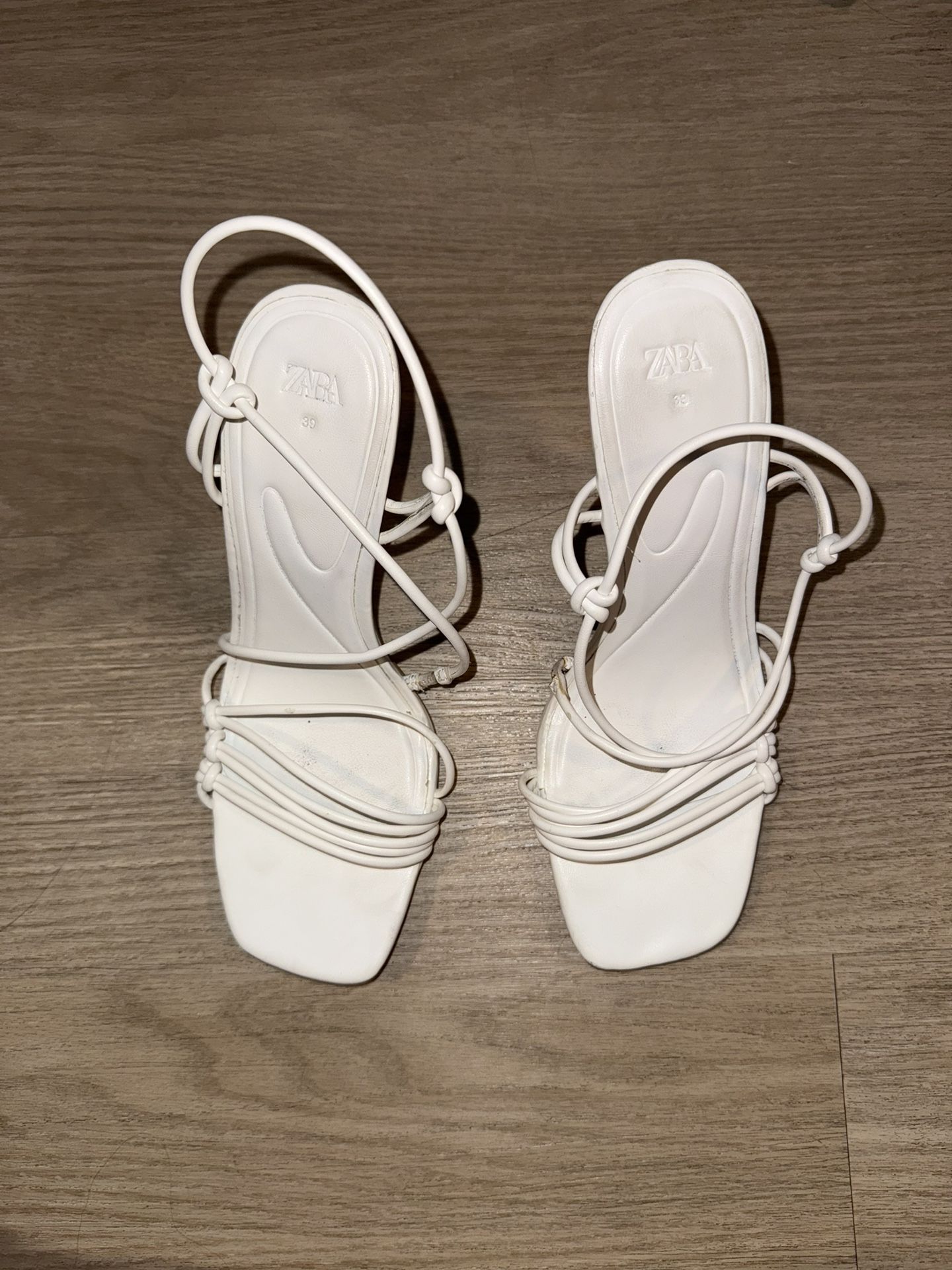 White Zara Heels 8.5