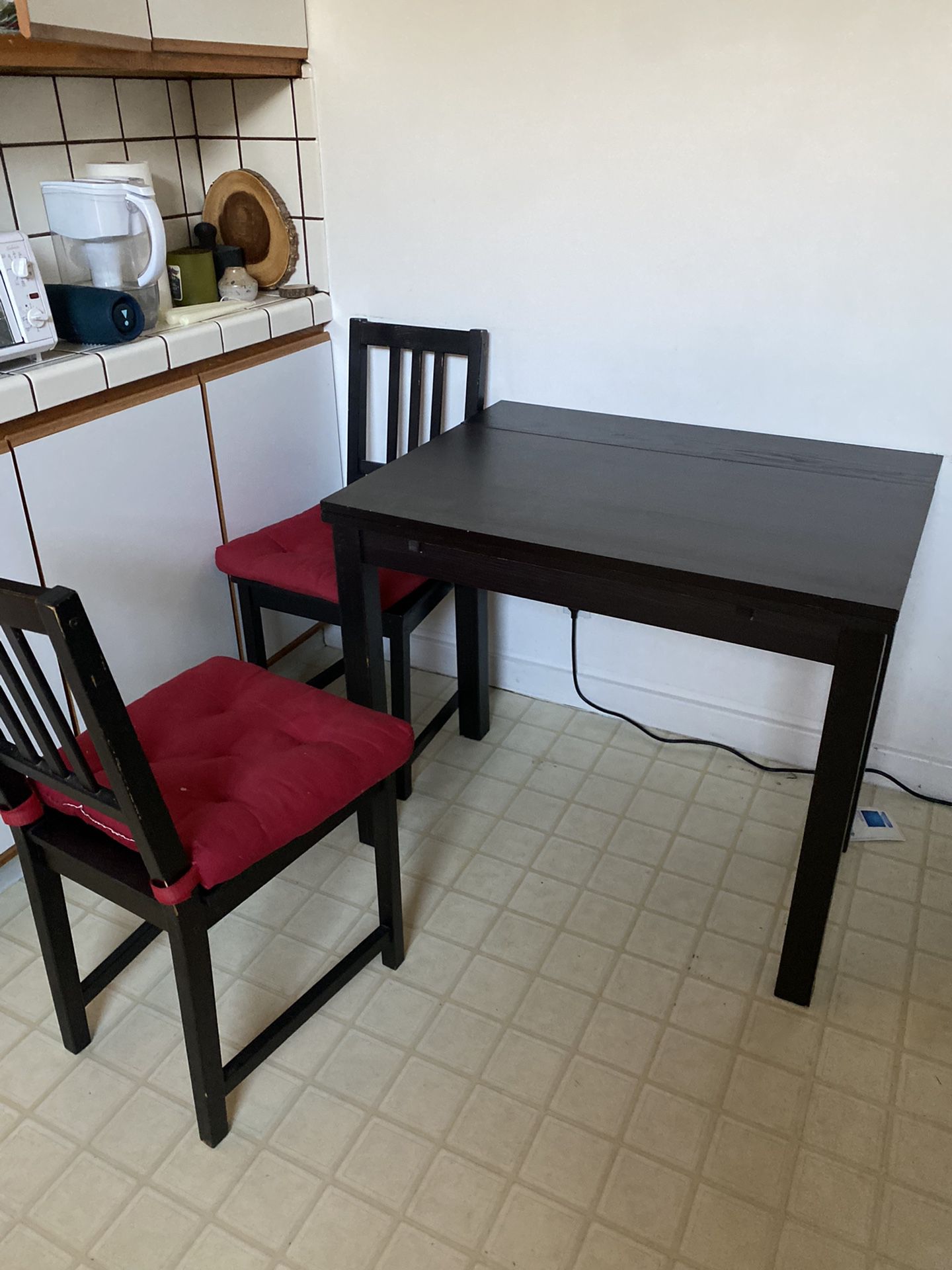Wooden Foldable Table and 2 Chairs 