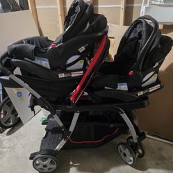 Double Stroller With Carseats