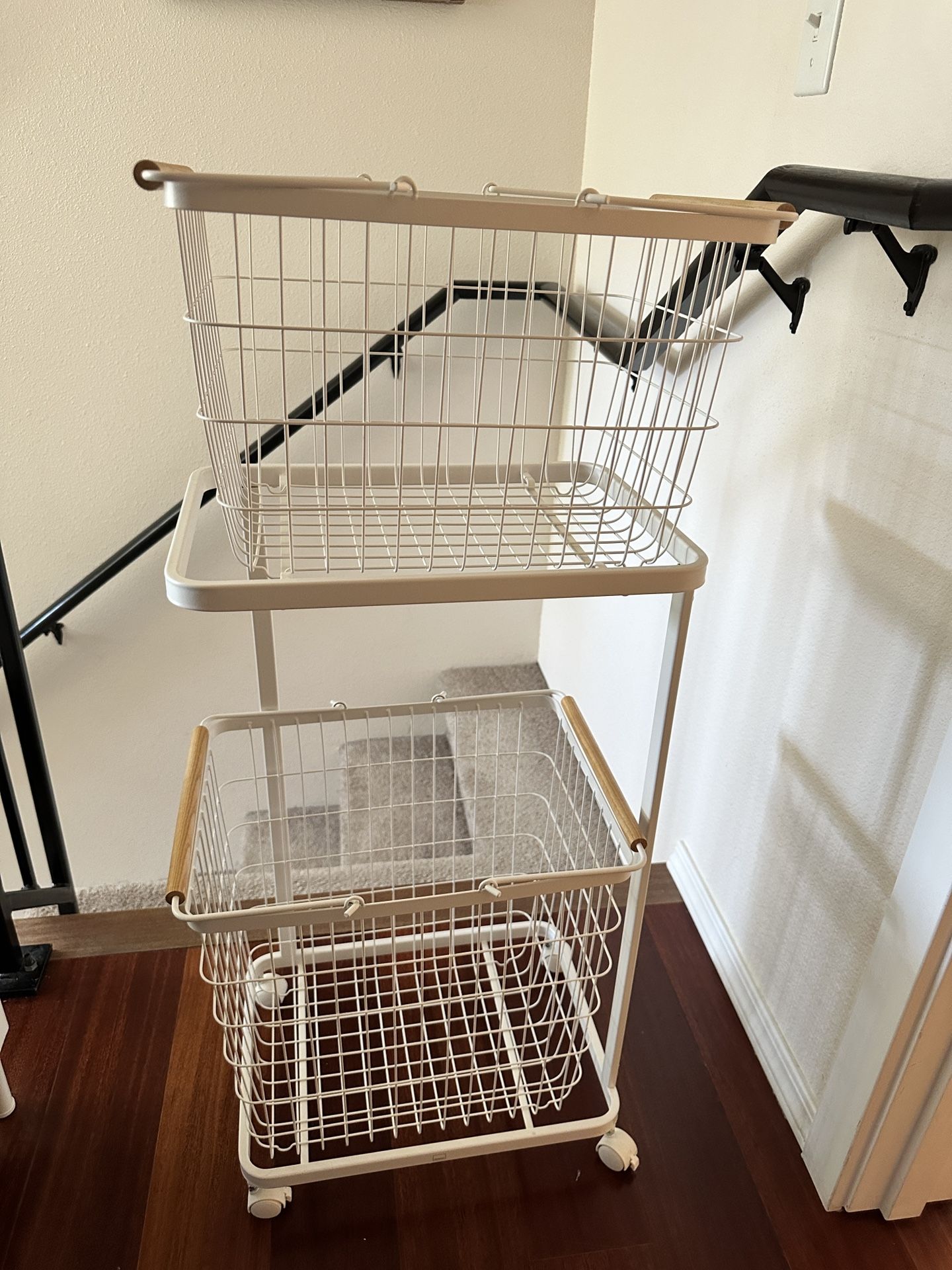 Yamazaki Home Laundry cart With Wheels