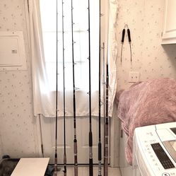 Older  Model 9 Foot To 7 Foot Fishing Rods. For $80.