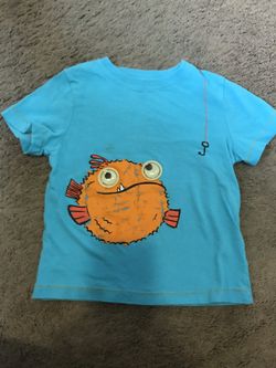 Jumping Beans fish googley eyes shirt 3T