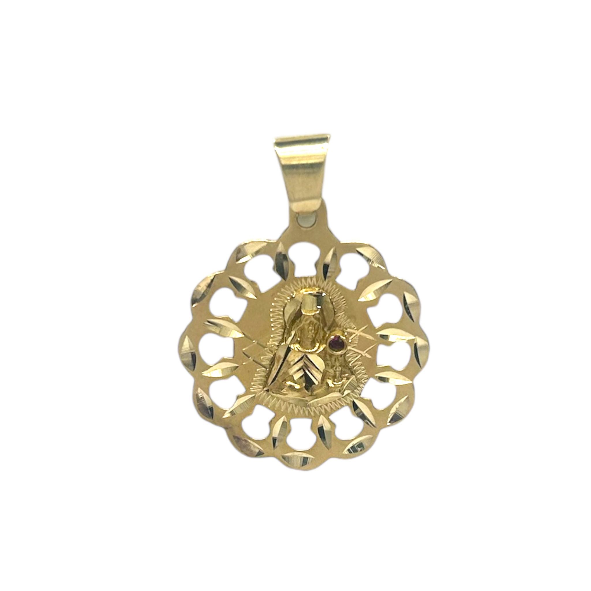 Pendant Charm Yellow Gold 14k. Santa Bárbara