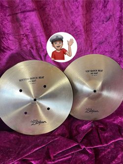 🔥 New Zildjian “Quick Beat” Hi Hat Cymbals Drum Set Drums