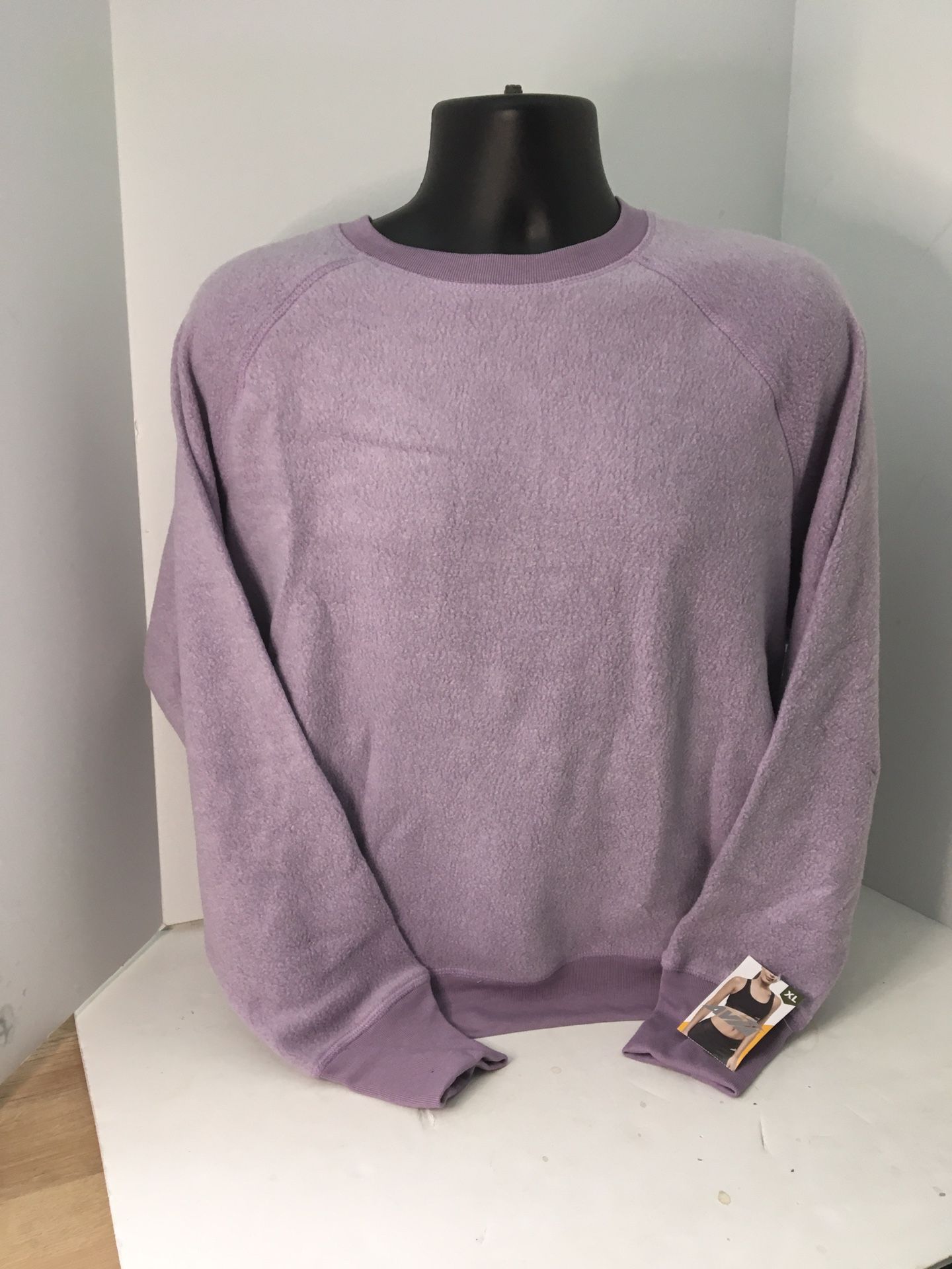 New Womens XL(16-18) Avia Reverse Fleece Sweatshirt Top Purple