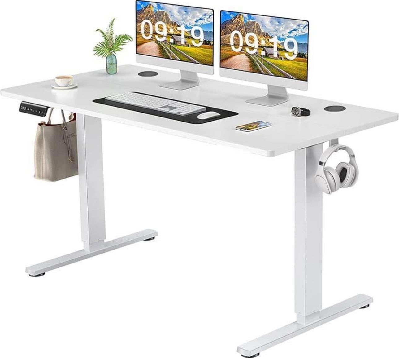 63x24inches Electric Standing Desk with Splice Board,Ergonomic Height Adjustabley.4 colors