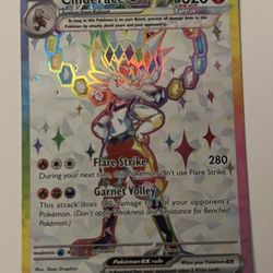 Pokemon Stellar Crown Cinderace ex Card # 157/142