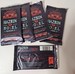 Hazbin Hotel Season 2 First Edition Booster LOT OF 5 PACKS