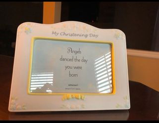 Christening day photo frame