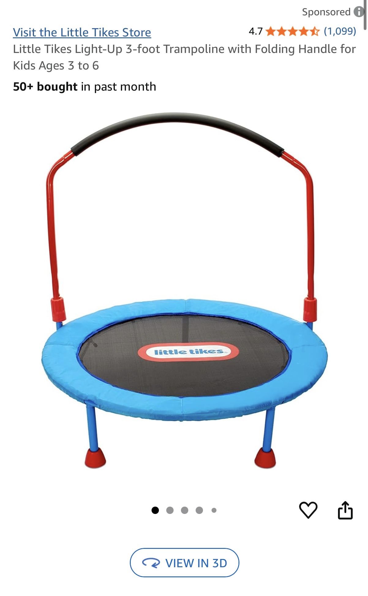 Little Tikes Folding Handle Trampoline