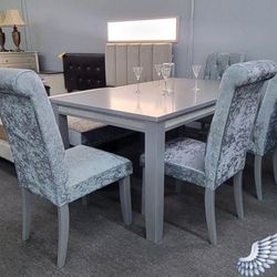 Vela Dining Room Sets Tables 4 Chairs and Benchs Finance and Delivery Available 