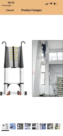 24 ft Telescoping Extension Ladder with Hook