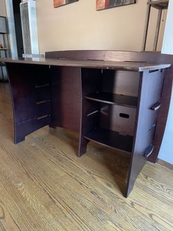 Wood Desk From Pier One; 31” Tall, 24 Deep And 45” Wide