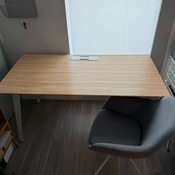 60" Branch Office Work Desk (Woodgrain / White)
