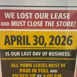 Closing  Pawn Shop 20% Off Everything 