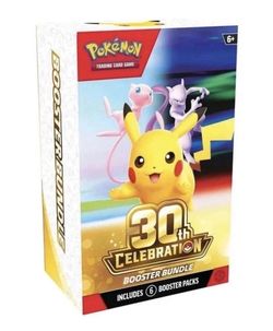 Pokemon 30th Anniversary Celebration Booster Bundle - English (6 packs included) Pikachu + Mewtwo ex + Mew ex + Umbreon ex + Salamence ex and Greninja