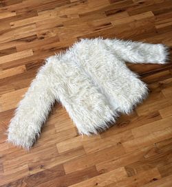 Girls white Fur Coat