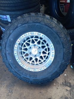 17x9 xm rims 6 lug 6x139 6x5.5 on new 35 1250 17