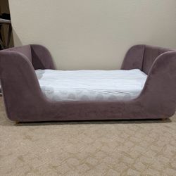 Purple Velvet Toddler Bed