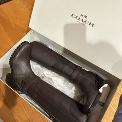 (new in box) Coach Leather Boots - US 6 (Pencey Soft Milled Leather)