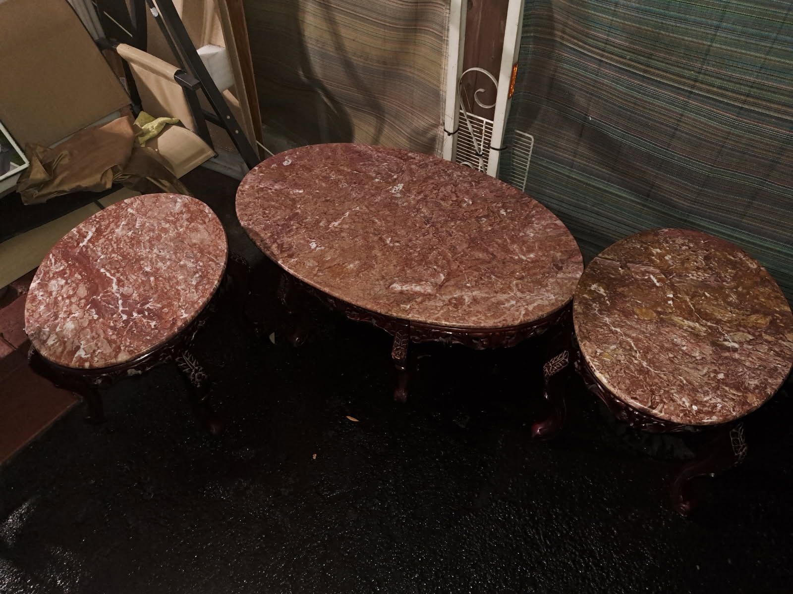 3 Wood Coffee And End Tables