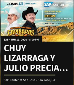 Boletos Chuy Lizarraga y El Coyote