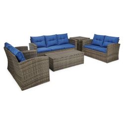 6 pc Wicker Style Patio Set