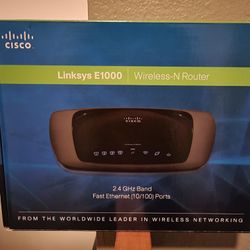 Cisco Linksys E1000 Wireless Router Black 4 Port w/Cable & Power Cord