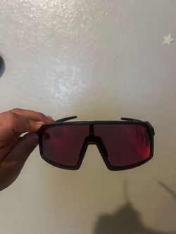 Oakley Sutro Sunglasses Black Red Lens