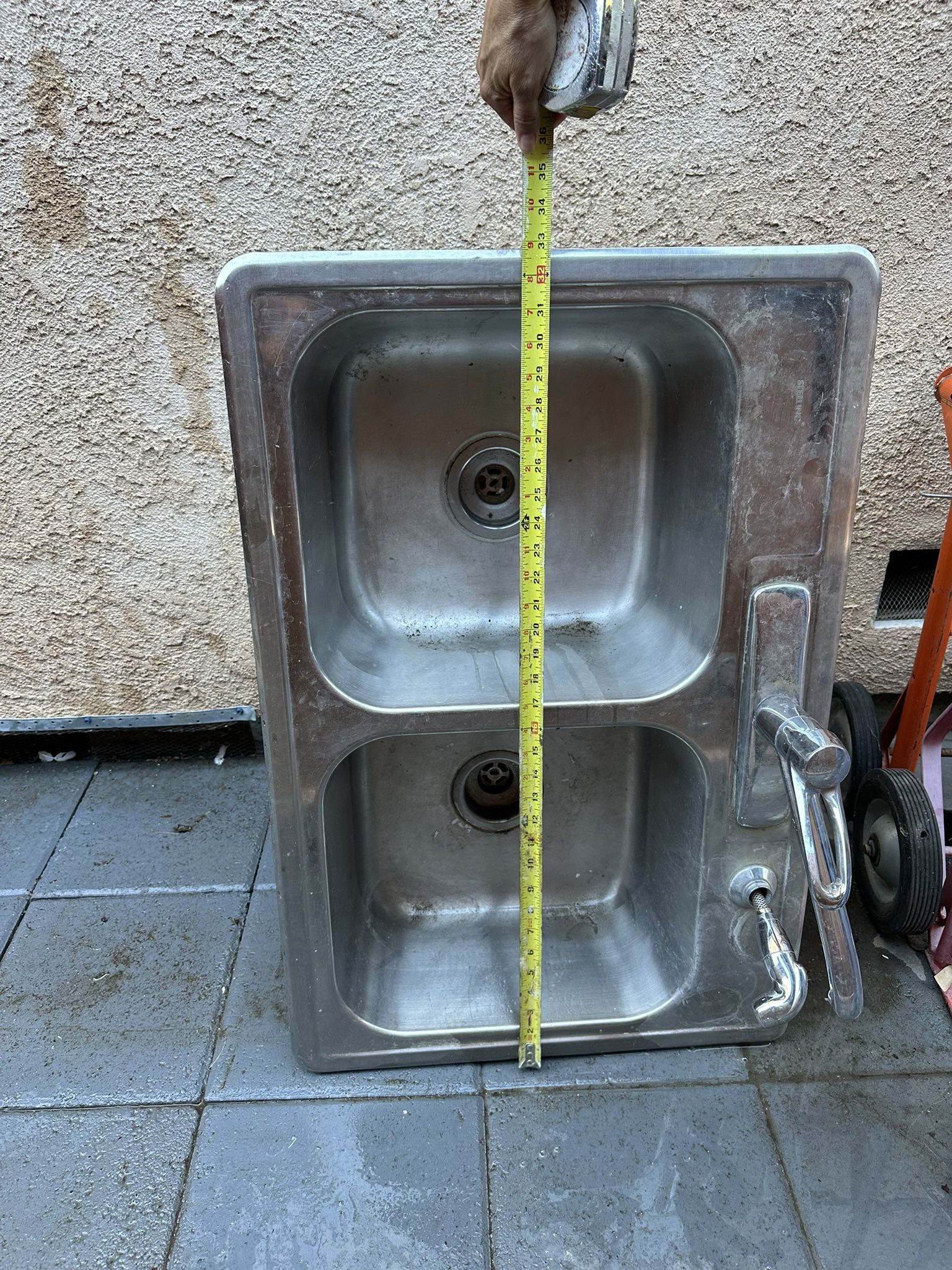 Double Stainless Steel Kitchen Sink With Faucet 