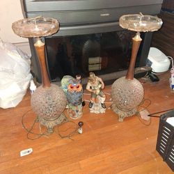 Real Crystay Lamp Ash Trays  (Very Old From 1960s