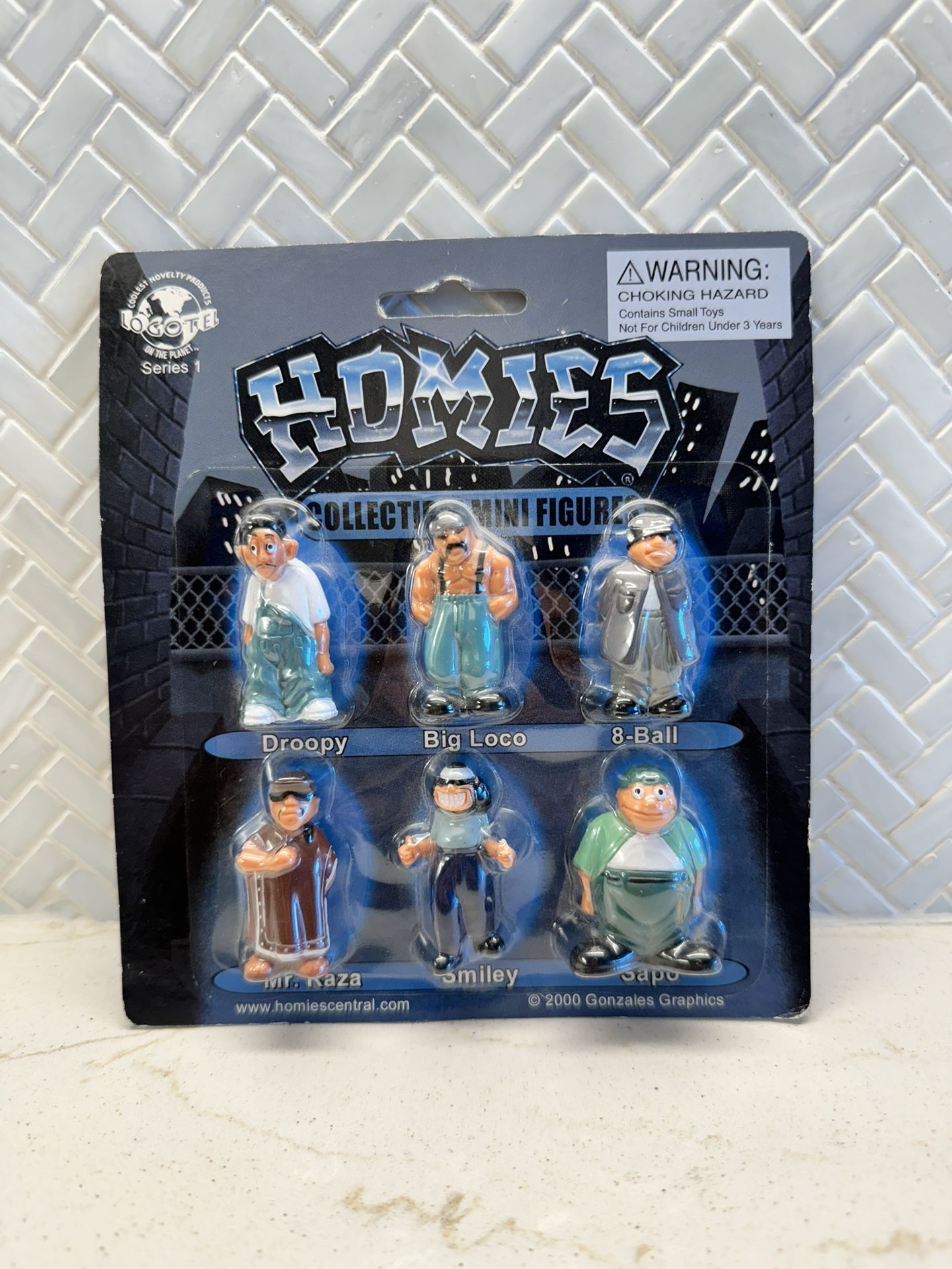 Vintage Homies Series 1 New Sealed Droopy Big Loco 8 - Ball Mr. Raza Smiley Sapo