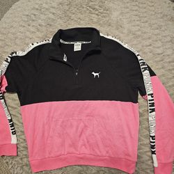 Victoria Secret Pink Half Zip Sweater 